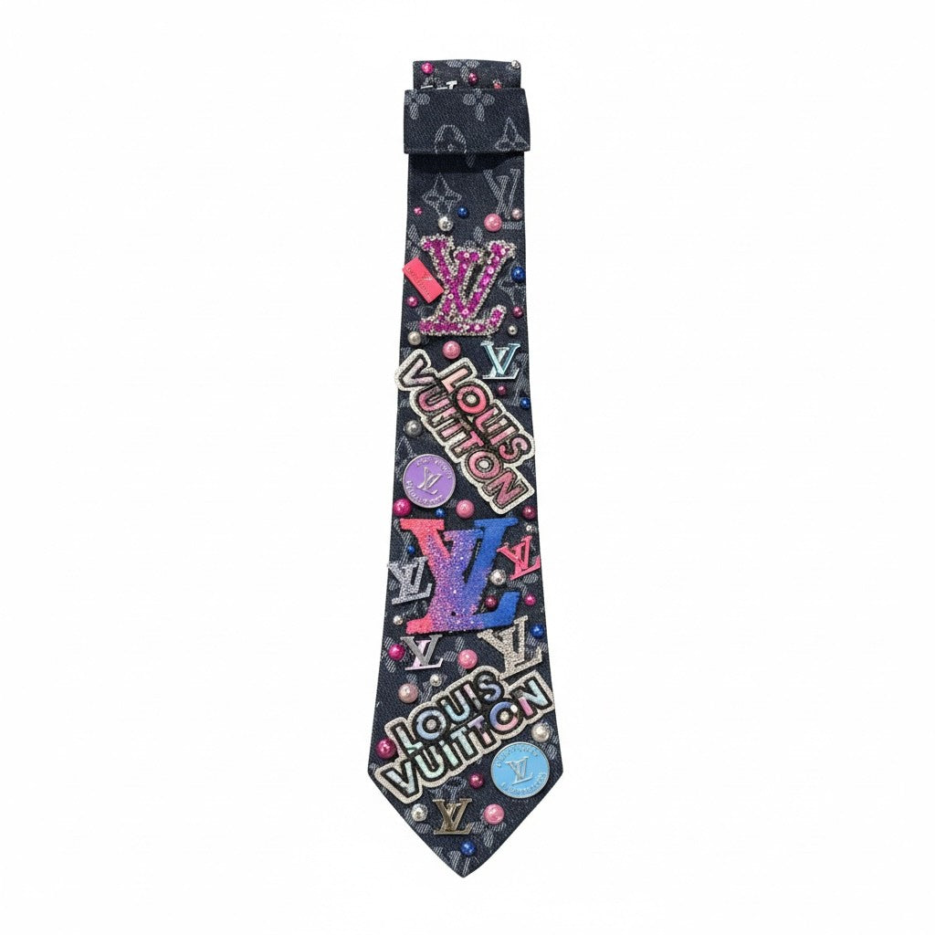 Luxe Purple Glam Matrix Tie - Statement Tie