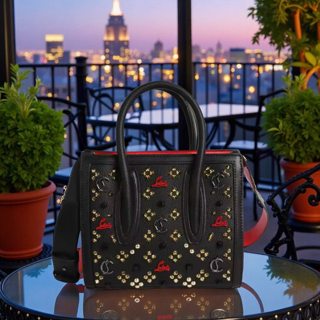Studded Black Luxe Handbag