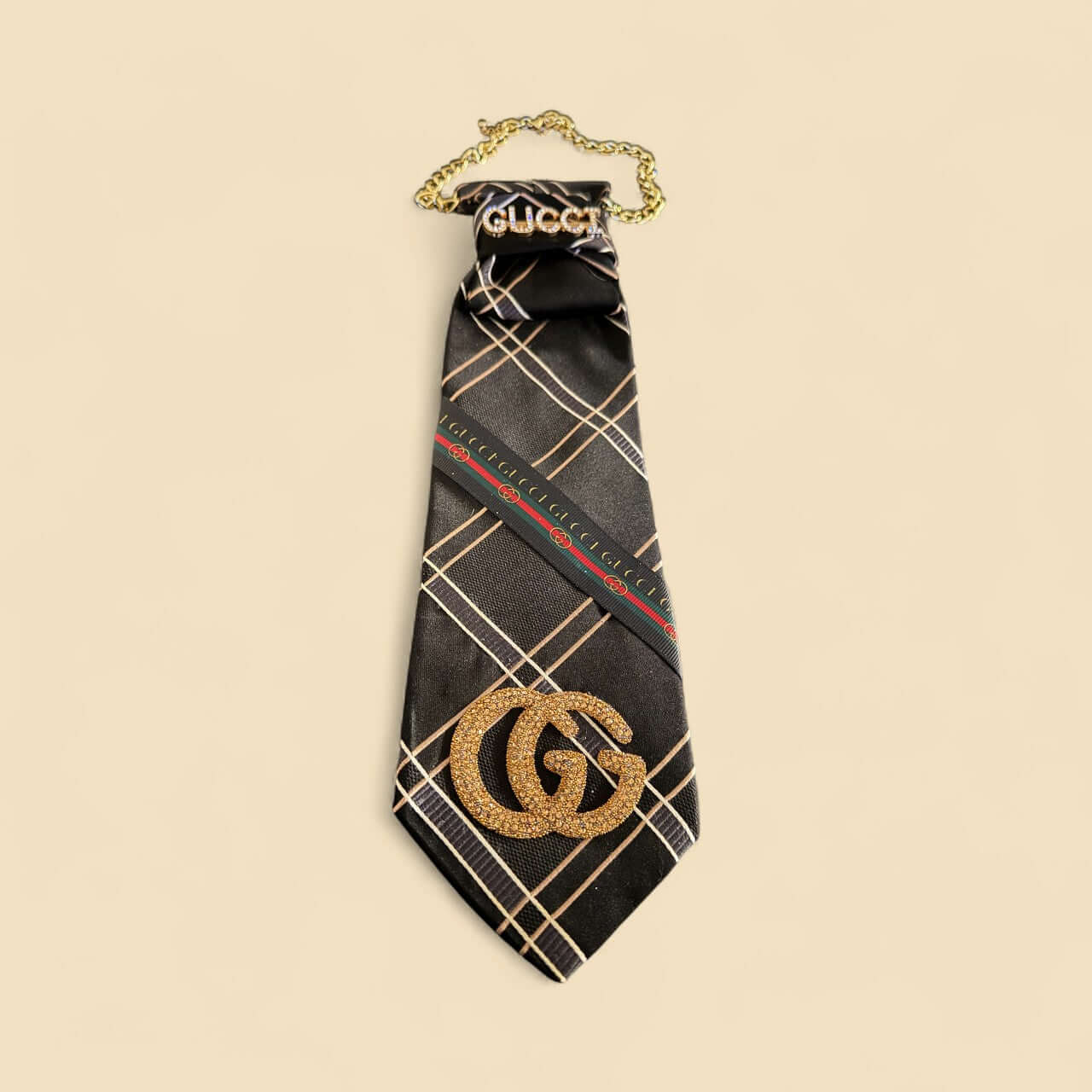 The Luxe Power Tie | Custom Designer Tie by Legacy Dealz featuring gold detailing and premium fabric.