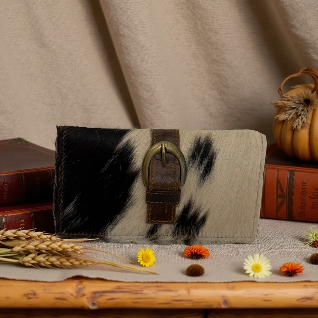 Cowhair Buckle Wallet