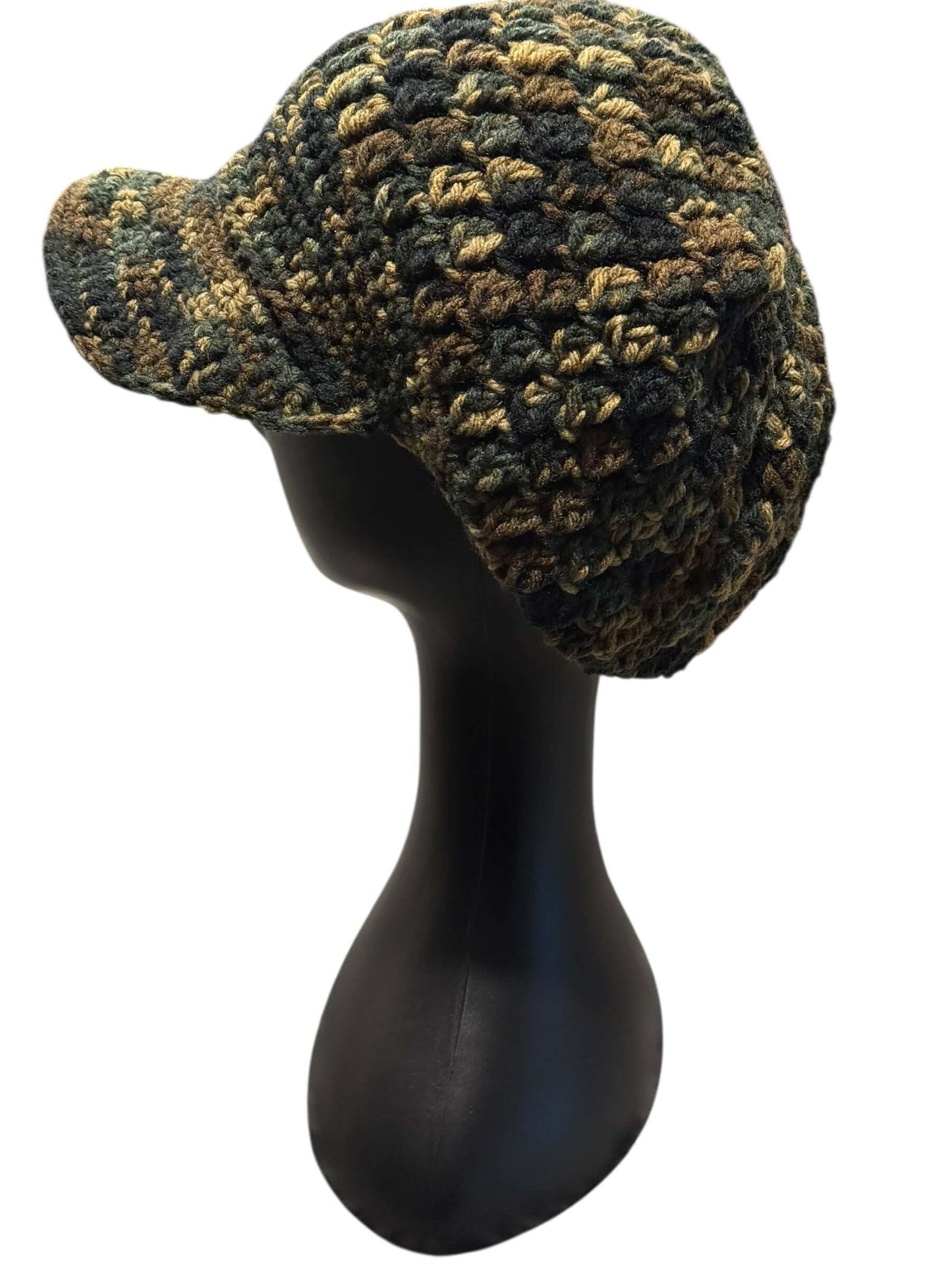 Signature Texture Crown Set -Heritage Camo (Limited Handcrafted Run) handcrafted knit cap side view.