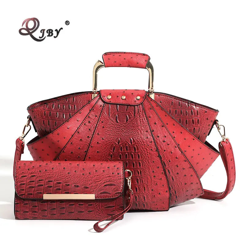 Bag Woman Large Capacity Leather Purse Fashion Designer Metal Top Handle Handbags Women Crossbody Large Tote Bags for Women