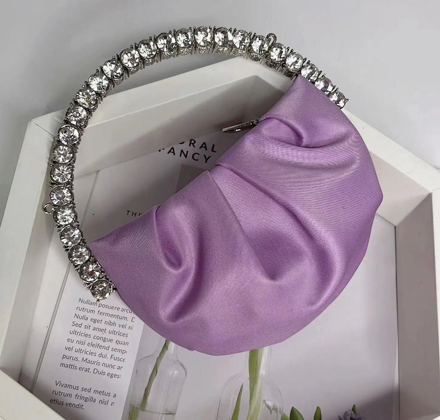 Luxury Circular Metal Handle Mini Bag Women Handbag Glitter Shiny Rhinestone Evening Bag Wedding Party Clutch Purse Shoulder Bag