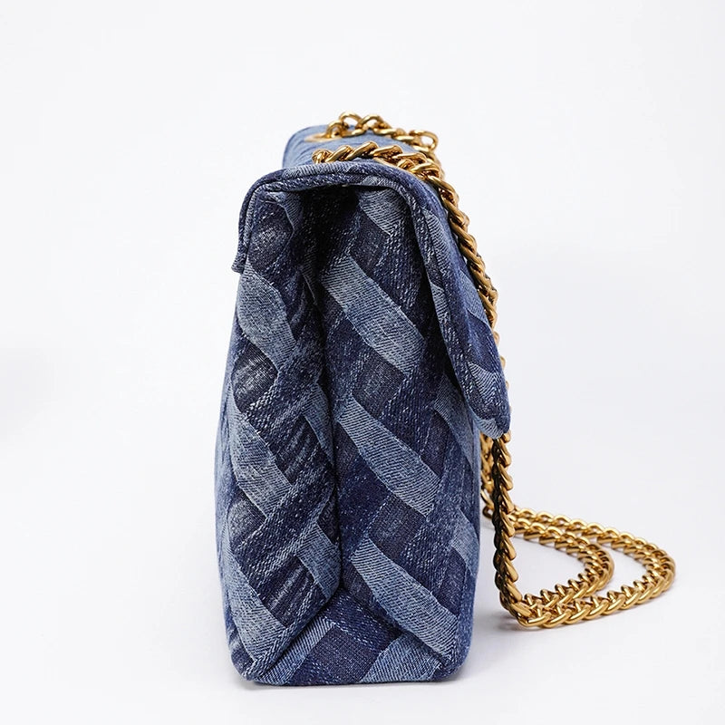 Crossbody bags Fashion Shoulder Bag for Women Denim Chain bag 2025 New Arrival Luxury Brand Designer Square Bag