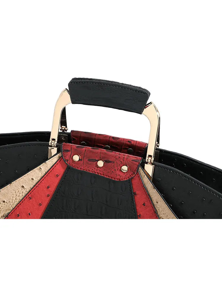 Bag Woman Large Capacity Leather Purse Fashion Designer Metal Top Handle Handbags Women Crossbody Large Tote Bags for Women