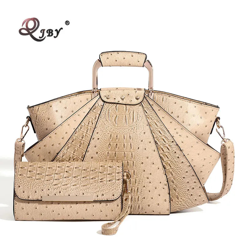 Bag Woman Large Capacity Leather Purse Fashion Designer Metal Top Handle Handbags Women Crossbody Large Tote Bags for Women