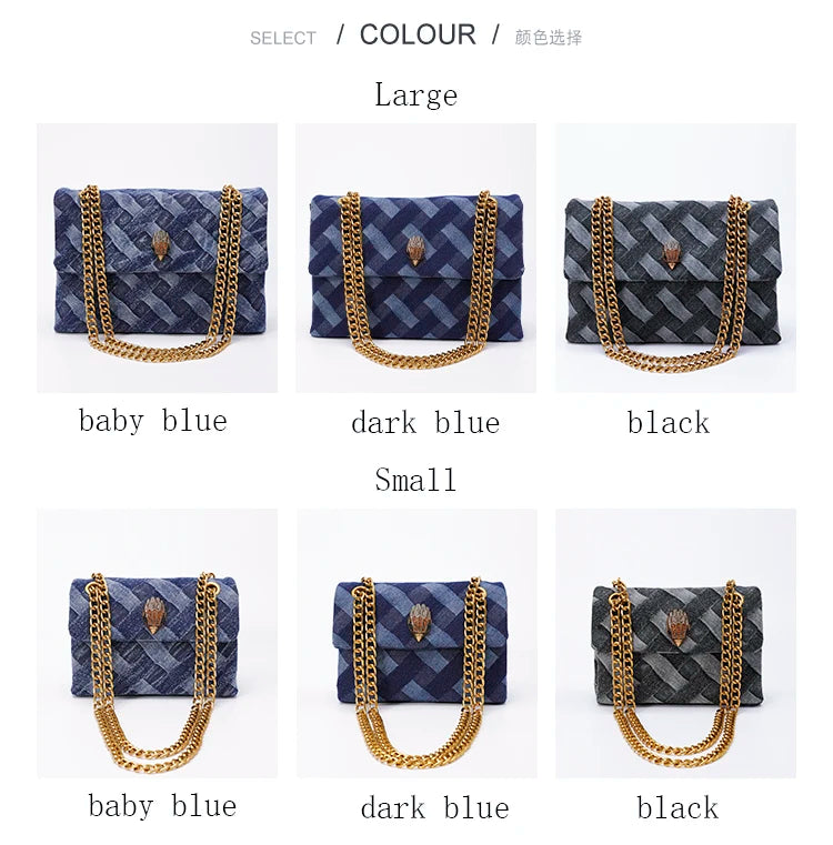 Crossbody bags Fashion Shoulder Bag for Women Denim Chain bag 2025 New Arrival Luxury Brand Designer Square Bag