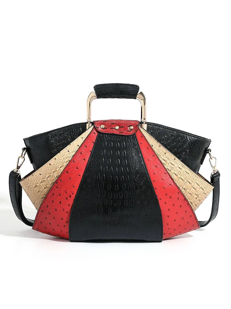 Bag Woman Large Capacity Leather Purse Fashion Designer Metal Top Handle Handbags Women Crossbody Large Tote Bags for Women