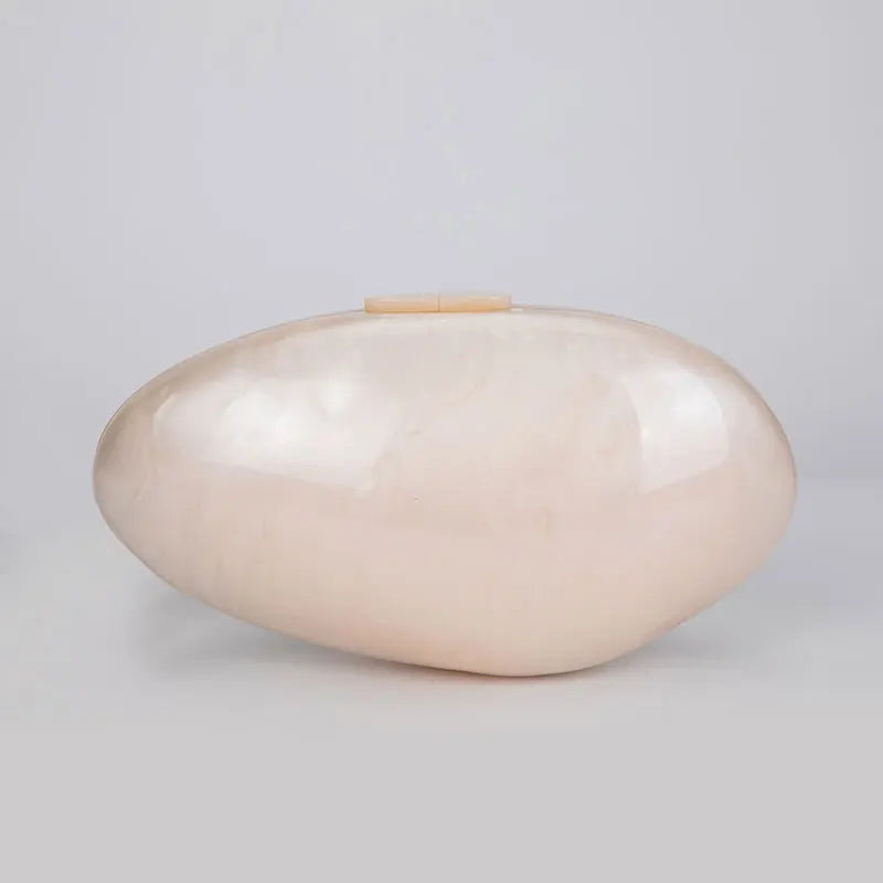 Pearl Acrylic Evening Bags Designer Luxury Clutch Purse Mini Women's Wallet Shell Chain Shoulder Crossbody Wedding Party Handbag