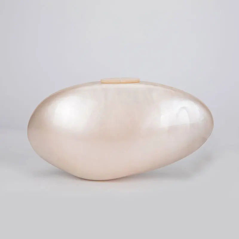 Pearl Acrylic Evening Bags Designer Luxury Clutch Purse Mini Women's Wallet Shell Chain Shoulder Crossbody Wedding Party Handbag