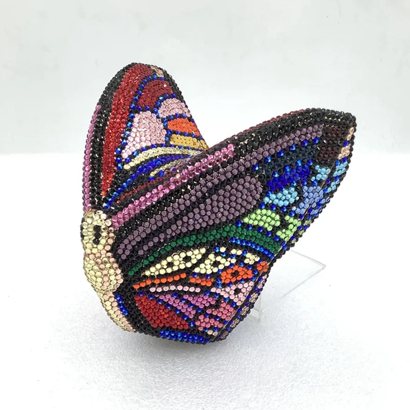XIYUAN Butterfly Shaped Crystal Evening Clutch Bags Women Luxury Rhinestone Day Clutches Wedding Clutch Party Gems Purse Bags