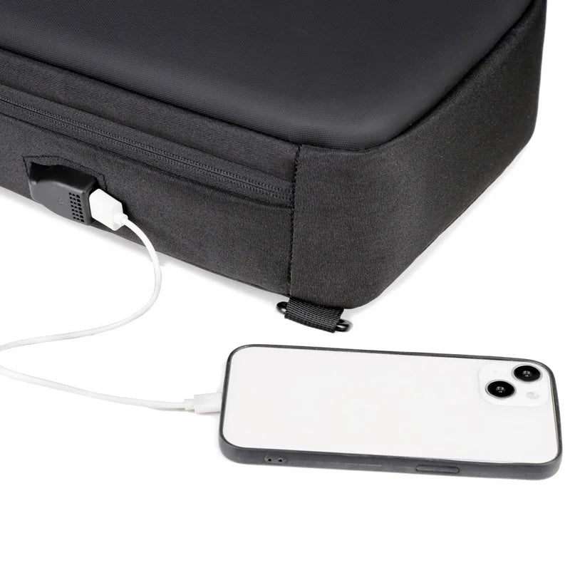 Anti-theft Combination Lock Chest Packs With USB Charging Port Fashion Business Men's Crossbody Bag Travel Storage Shoulder Bag