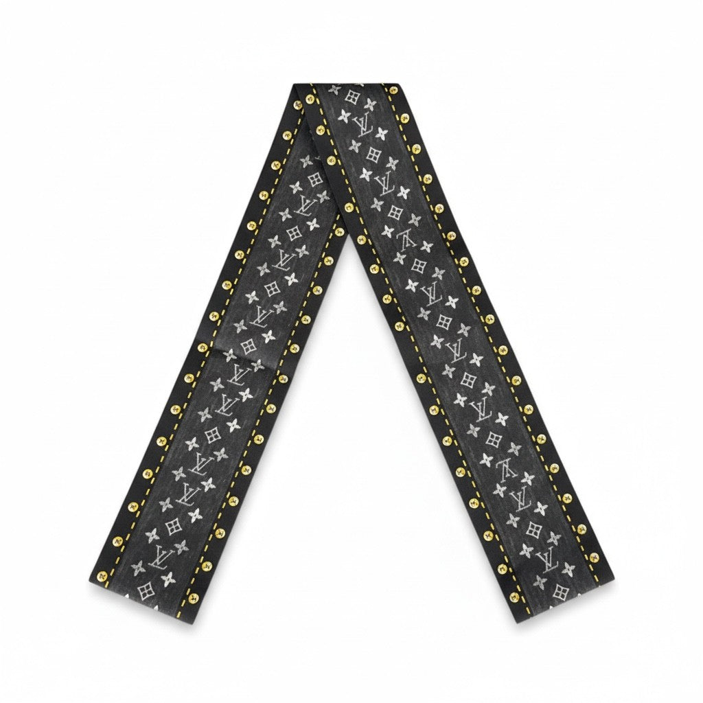 Legacy Noir Studded Monogram Twilly