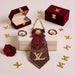 Bordeaux Regal Luxe Tie & Earring Set