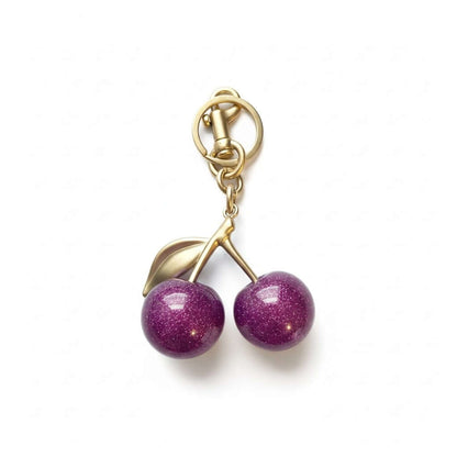 Legacy Ruby Cherry Charm featuring glossy deep-ruby cherries and luxe gold detailing for chic style.