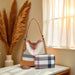 Plaid Bucket Bag & Pouch Set
