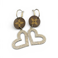 Crystal Heart Drop Earrings