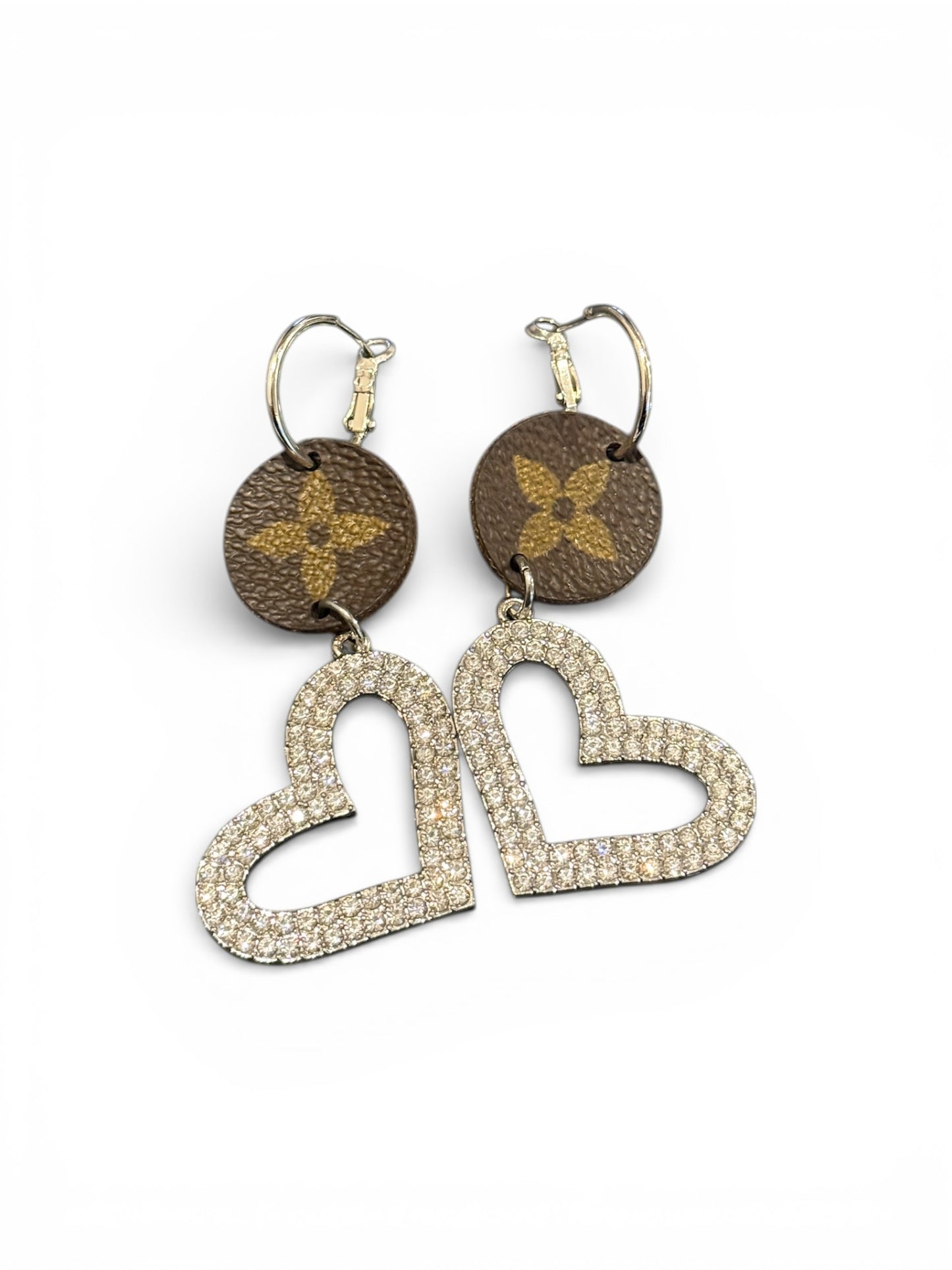 Crystal Heart Drop Earrings