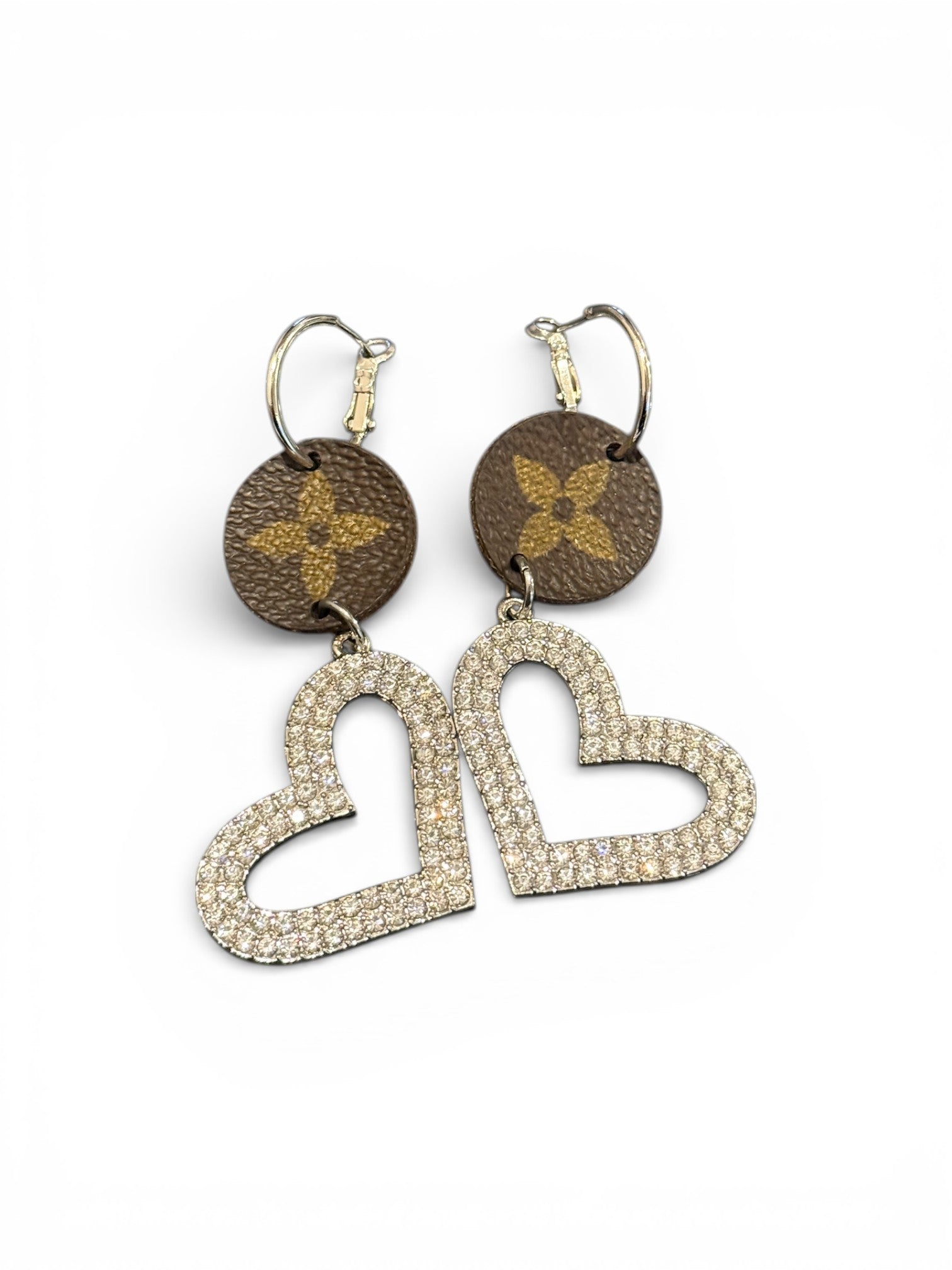 Crystal Heart Drop Earrings