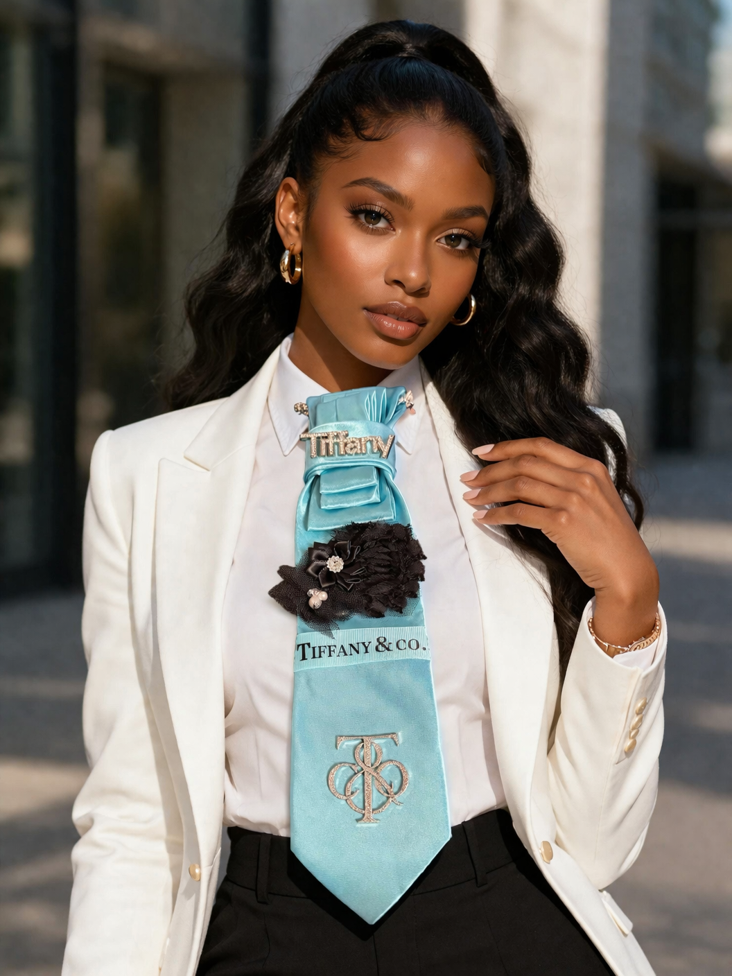Blue Luxe Signature Tie - Statement Tie