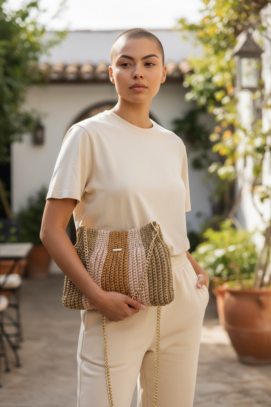 Solara Handcrafted Crochet Chain Crossbody