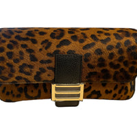 Savannah Noir Leopard Cowhair Leather Crossbody