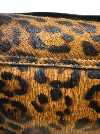 Savannah Noir Leopard Cowhair Leather Crossbody