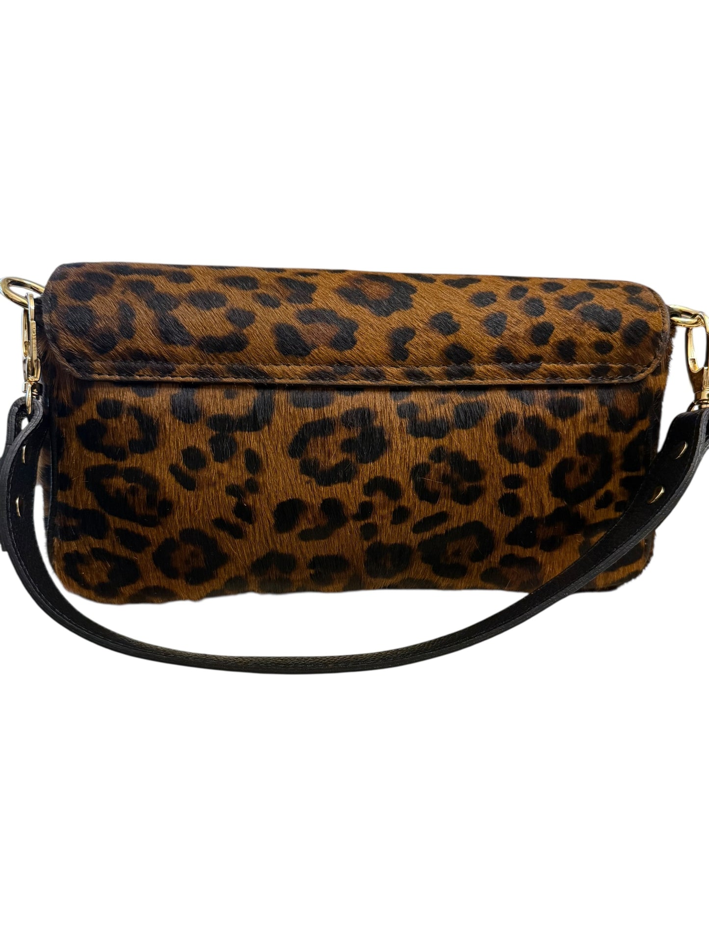 Savannah Noir Leopard Cowhair Leather Crossbody