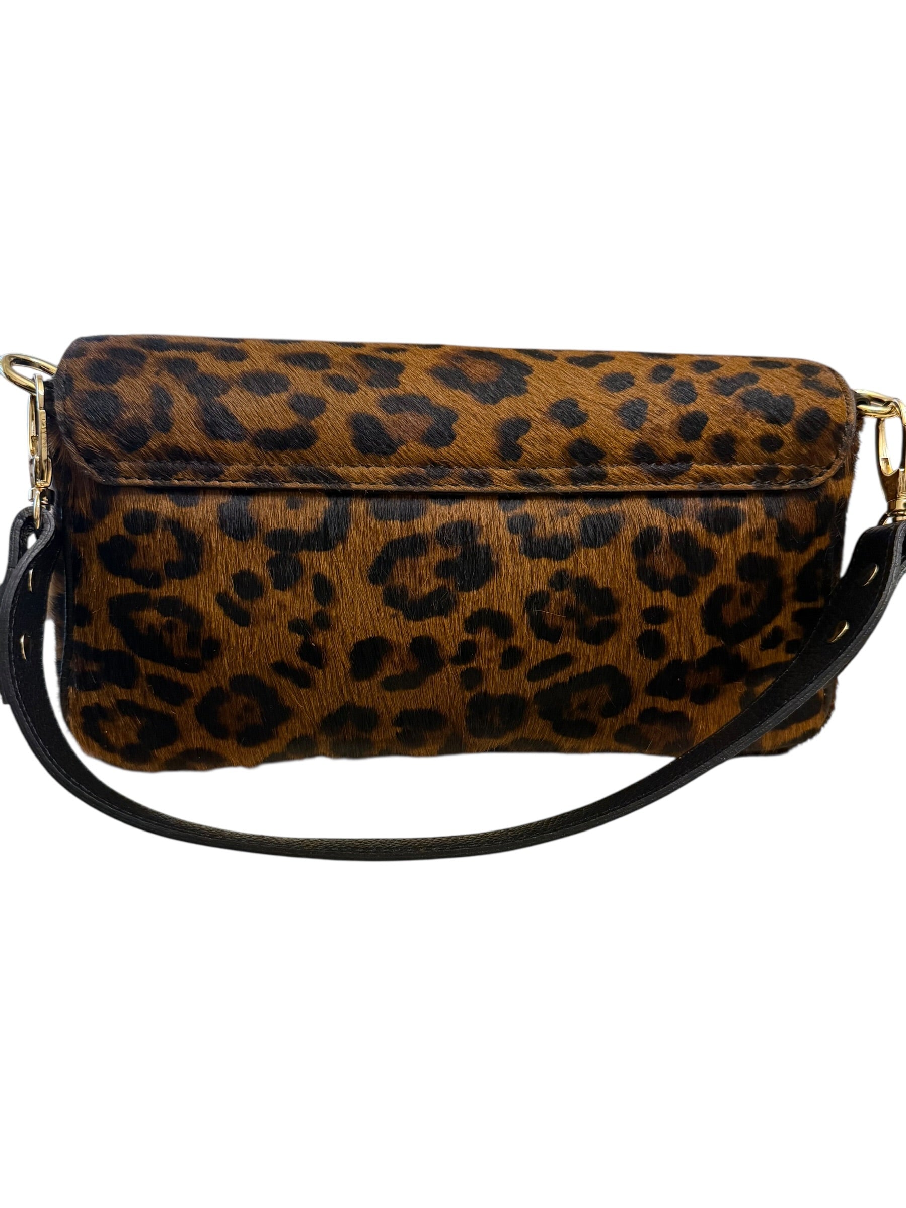 Savannah Noir Leopard Cowhair Leather Crossbody