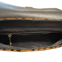 Savannah Noir Leopard Cowhair Leather Crossbody