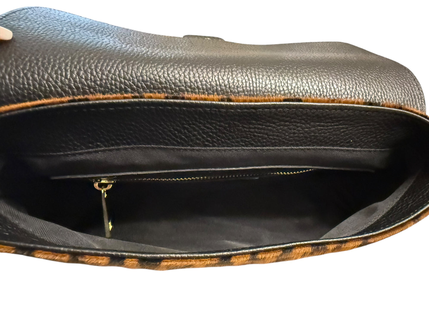 Savannah Noir Leopard Cowhair Leather Crossbody