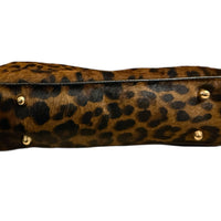 Savannah Noir Leopard Cowhair Leather Crossbody