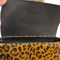Savannah Noir Leopard Cowhair Leather Crossbody