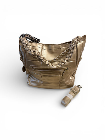 Gilded Weave Tote - Braided Handle