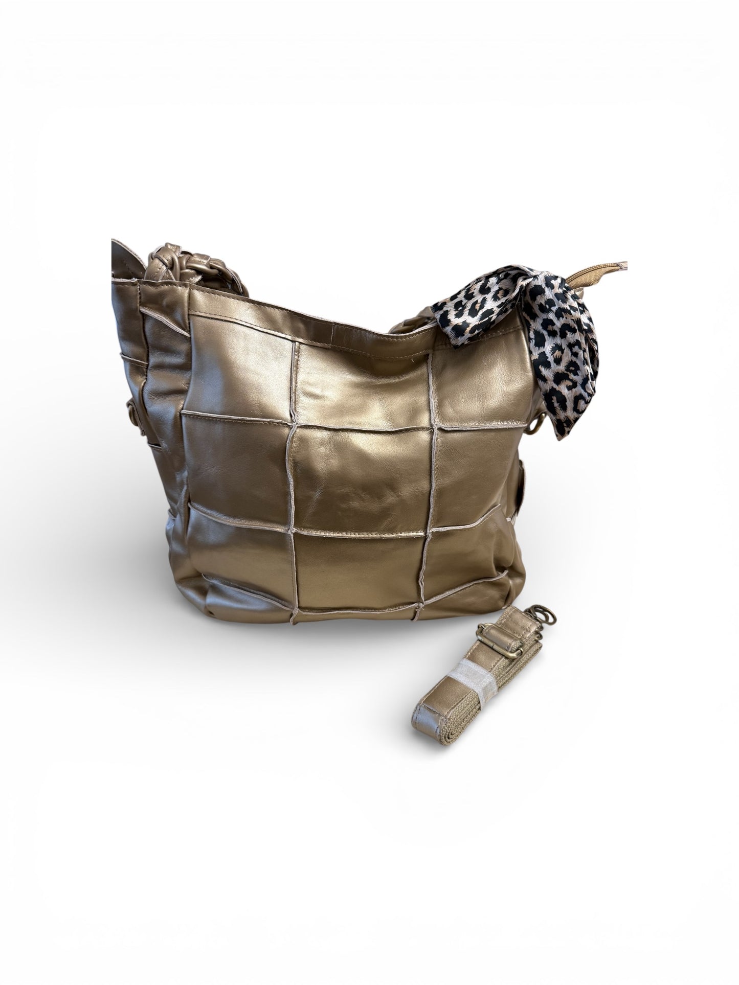 Gilded Weave Tote - Braided Handle