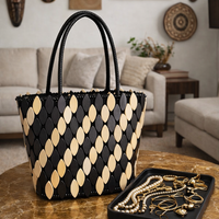 Black & Cream Bucket Bag | Handcrafted Statement Handbag – Legacy Dealz