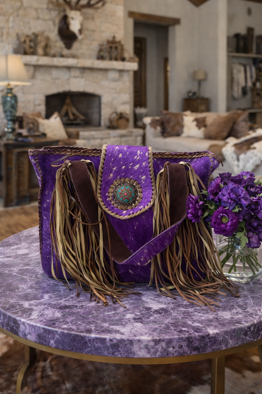 Michelle Bag- Purple Suede