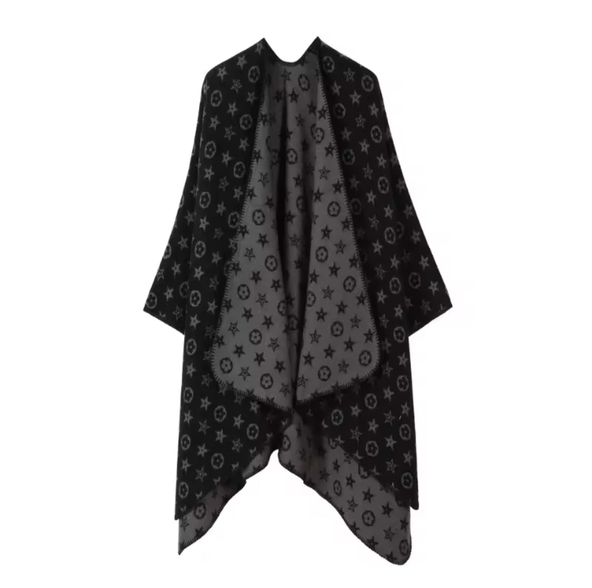 Reversible Star Print Shawl