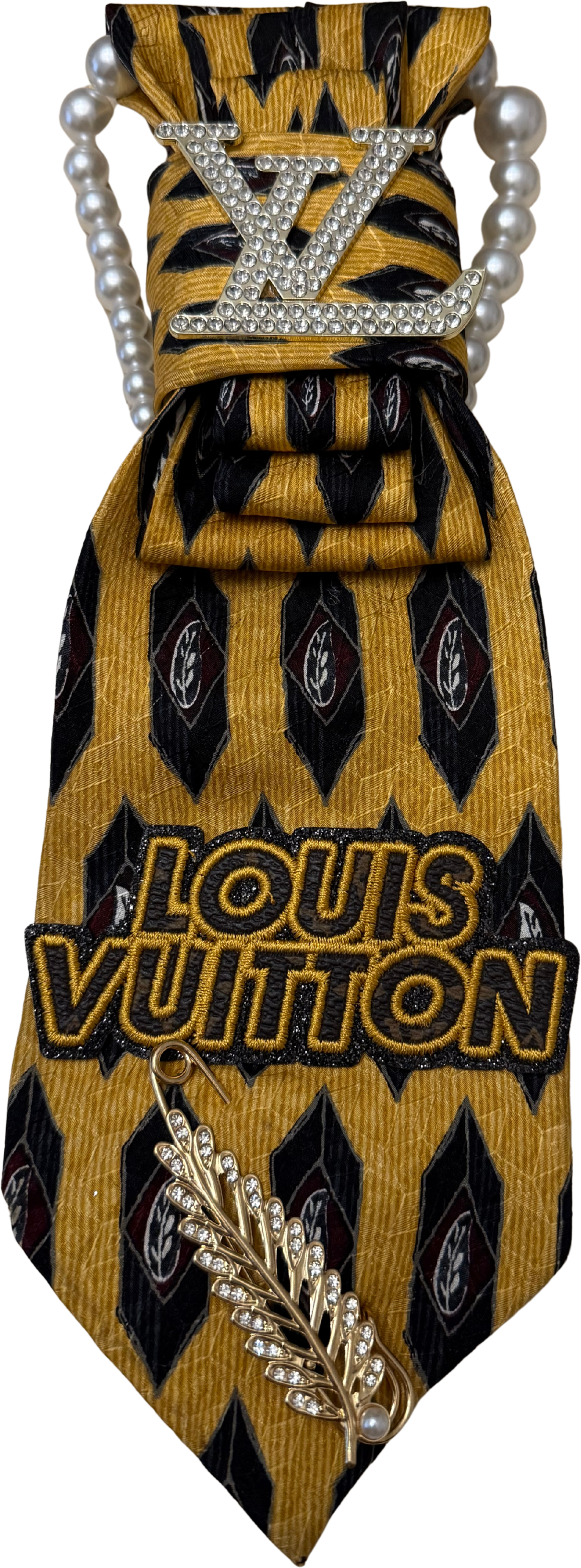 Legacy Luxe Royal Crest Gold Tie – Exclusive Handmade Statement Tie