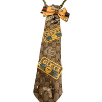 Monarch Luxe Couture Tie – Handcrafted Statement Accessory with Gold Chain Detail | Legacy Dealz