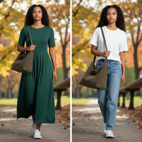 Autumn Luxe Crossbody – Suede & Leather Fall Handbag | Legacy Dealz