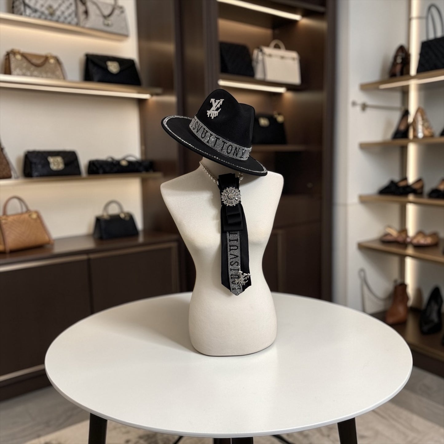 Black Royale Set - Fedora & Tie