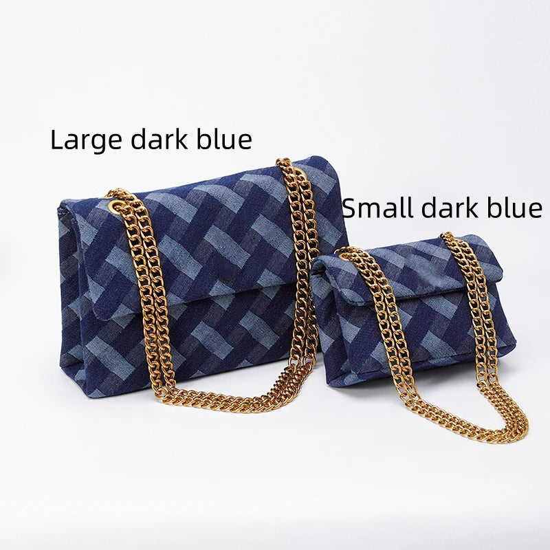 Crossbody bags Fashion Shoulder Bag for Women Denim Chain bag 2025 New Arrival Luxury Brand Designer Square Bag