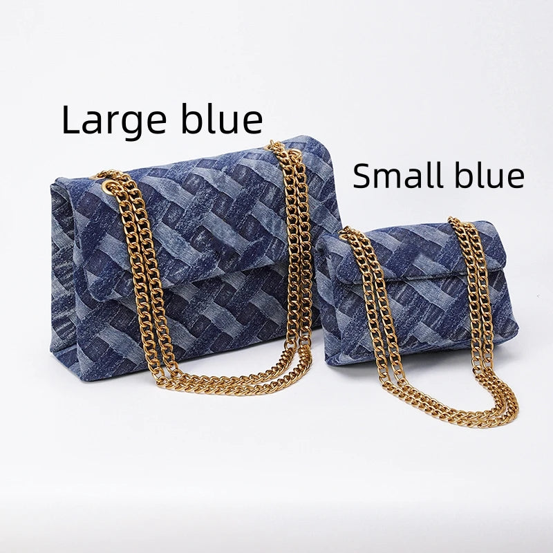 Crossbody bags Fashion Shoulder Bag for Women Denim Chain bag 2025 New Arrival Luxury Brand Designer Square Bag