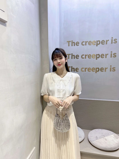 Women Bags Silver Metal Evening Bags Sequins Chain Woven Bag Hollow Clutch Purse Female Travel Holiday Shoulder Bag Handbag