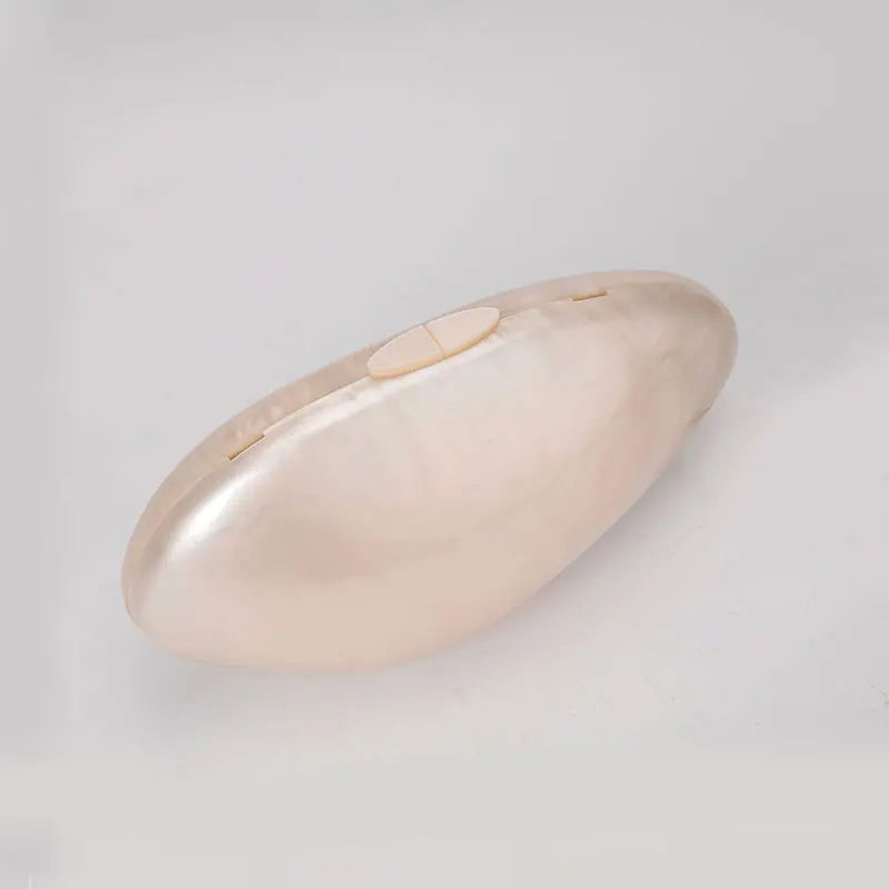 Pearl Acrylic Evening Bags Designer Luxury Clutch Purse Mini Women's Wallet Shell Chain Shoulder Crossbody Wedding Party Handbag