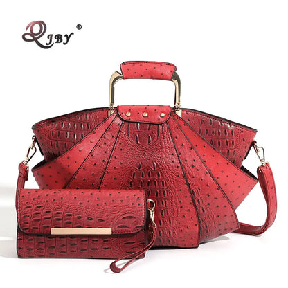 Bag Woman Large Capacity Leather Purse Fashion Designer Metal Top Handle Handbags Women Crossbody Large Tote Bags for Women