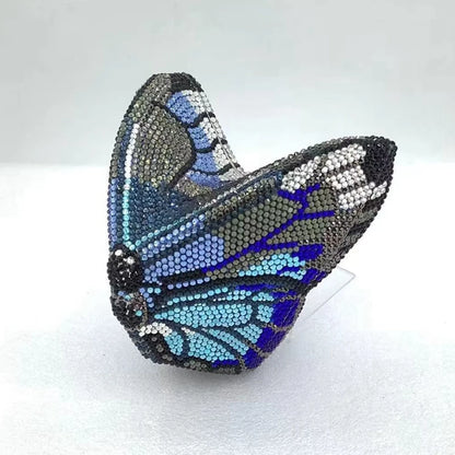 XIYUAN Butterfly Shaped Crystal Evening Clutch Bags Women Luxury Rhinestone Day Clutches Wedding Clutch Party Gems Purse Bags