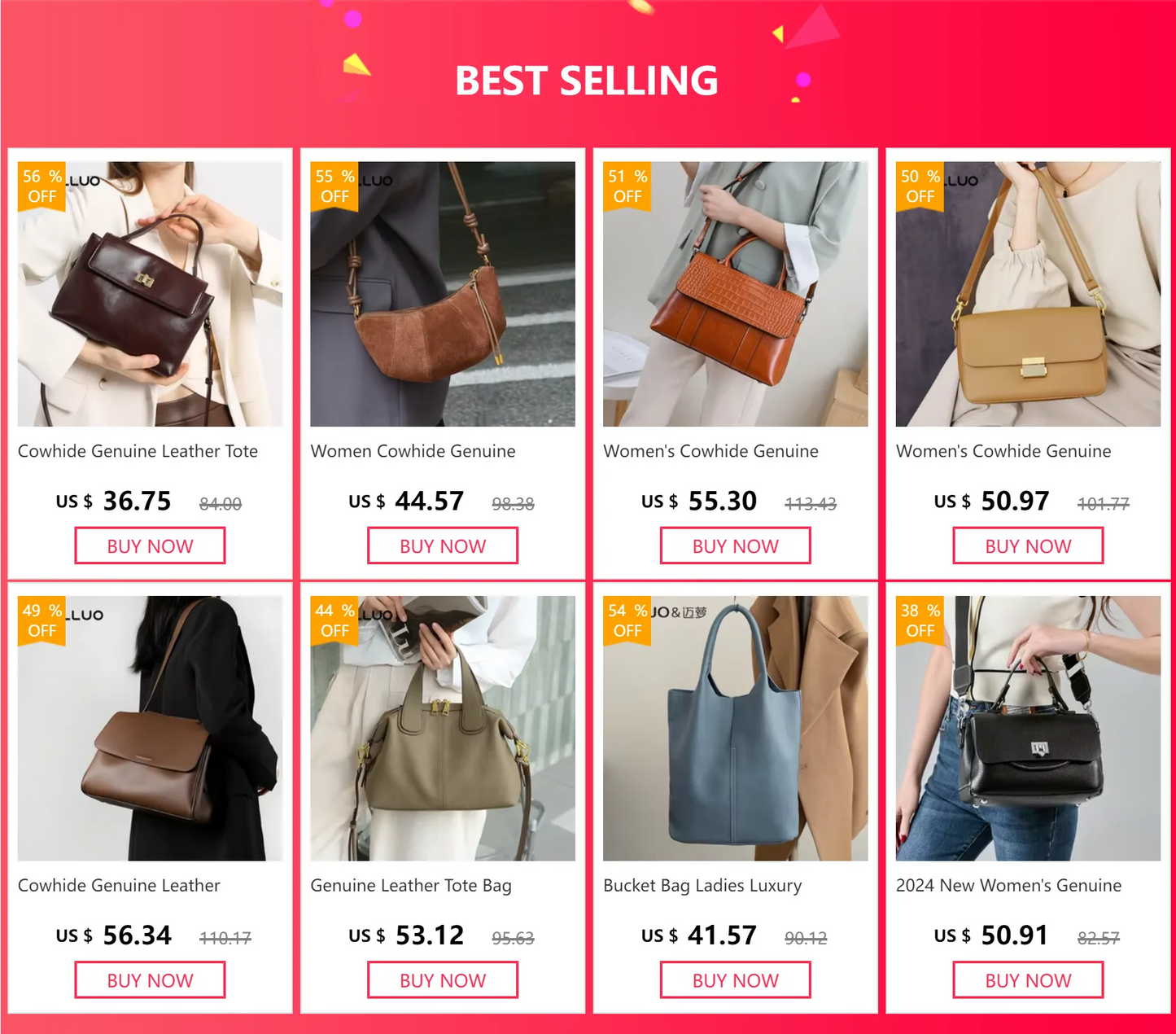 Cowhide Genuine Leather Tote Bag for Women Soft Natural Cow Leather Handbag Fashion Crossbody Bags Female Shoulder Handbag Lady