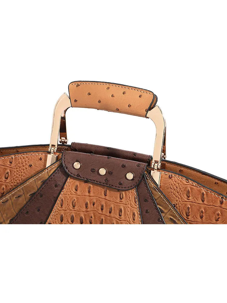 Bag Woman Large Capacity Leather Purse Fashion Designer Metal Top Handle Handbags Women Crossbody Large Tote Bags for Women